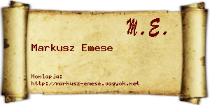 Markusz Emese névjegykártya